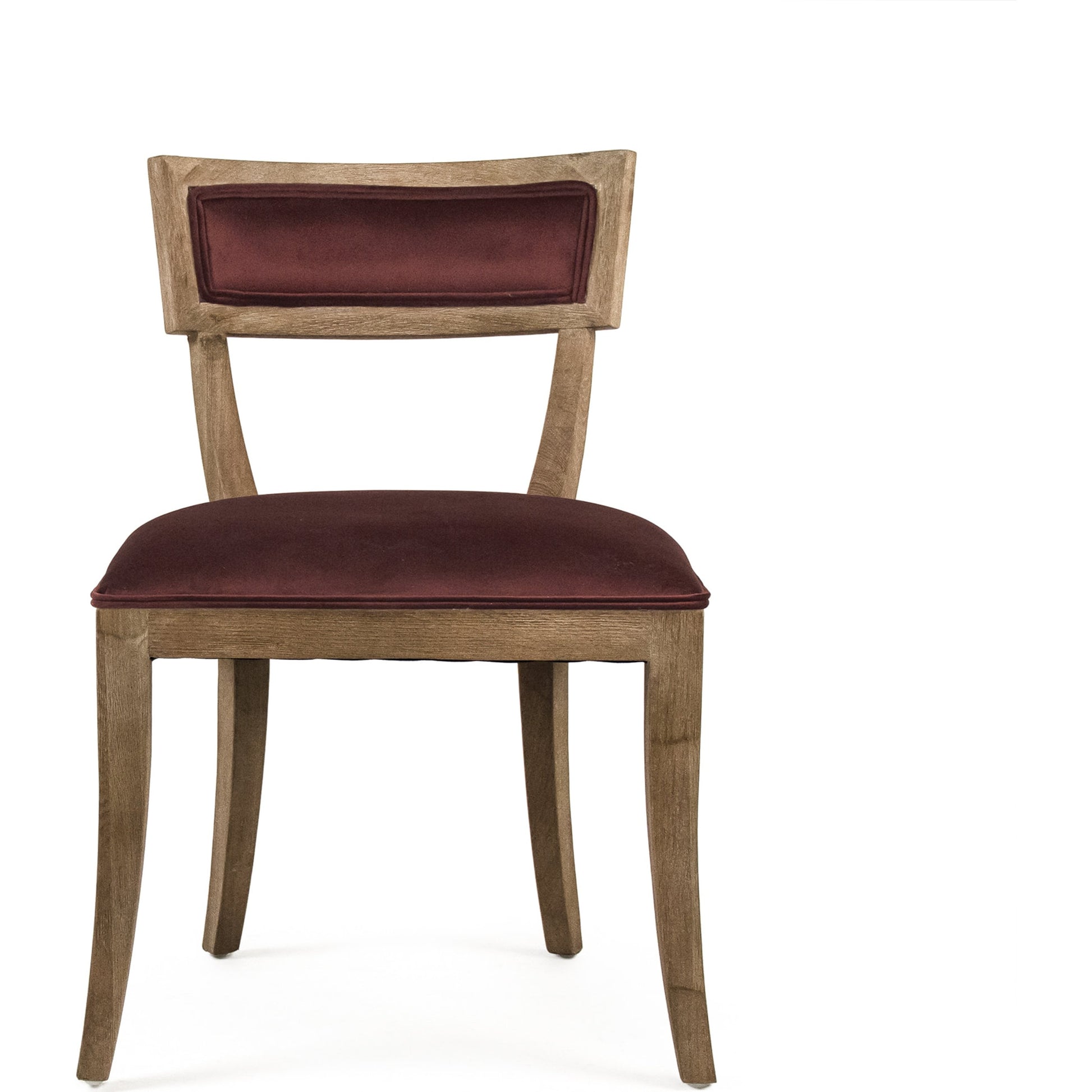 Carvell Side Chair by Zentique in limed gray oak. Made from limed grey oak in a cottage & farmhouse style.