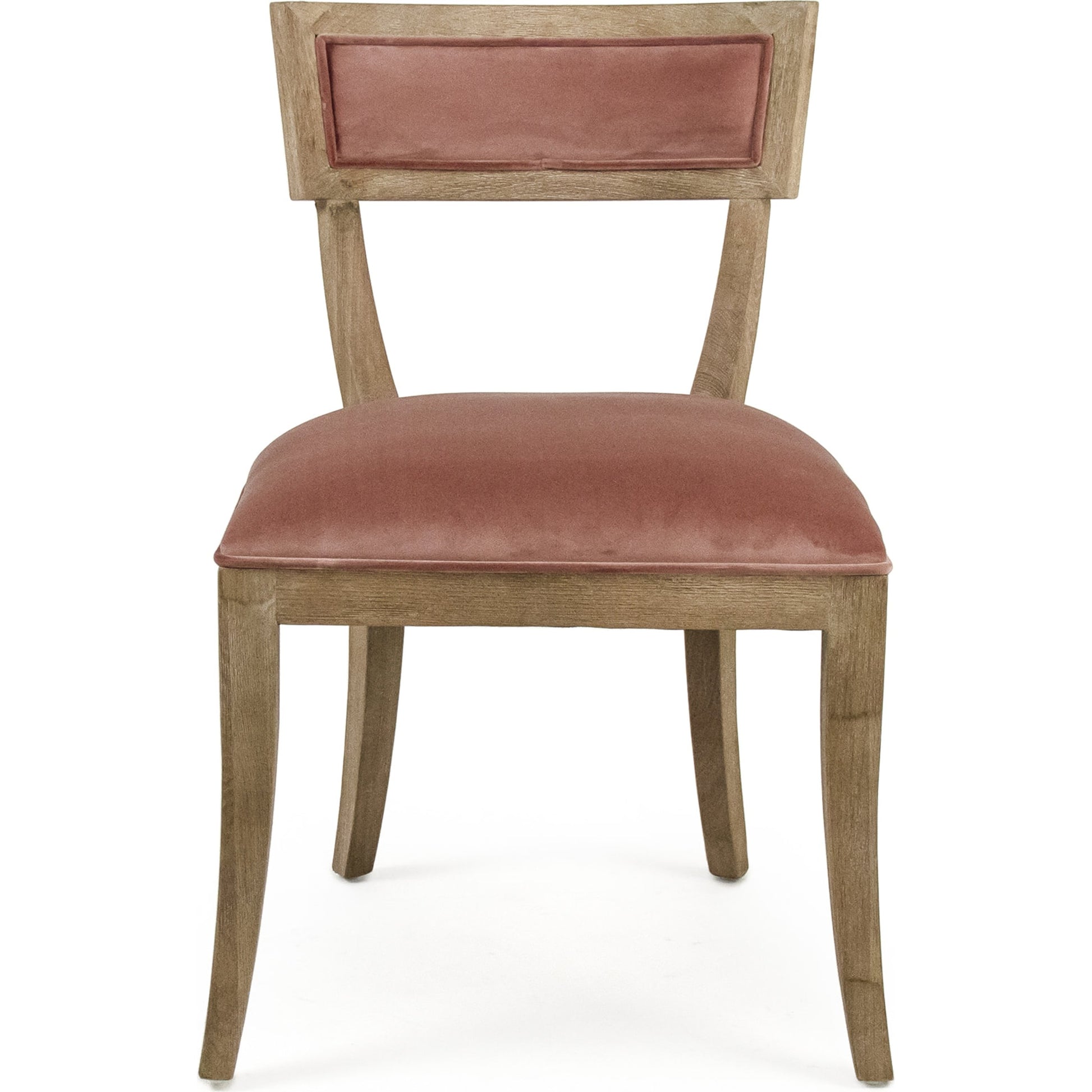 Carvell Side Chair by Zentique in limed gray oak. Made from limed grey oak in a cottage & farmhouse style.