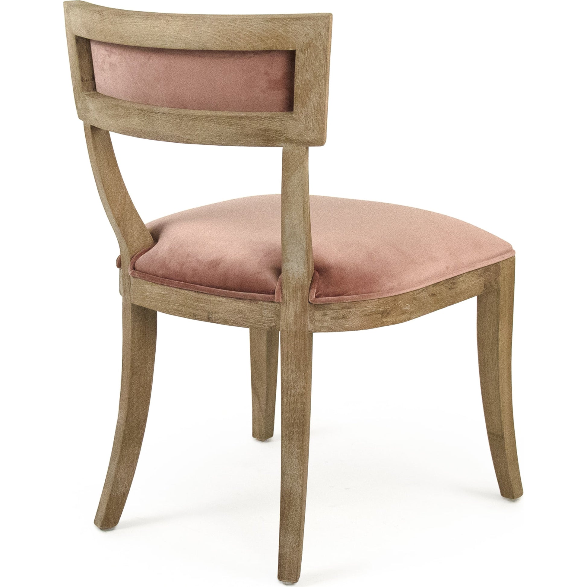 Carvell Side Chair by Zentique in limed gray oak. Made from limed grey oak in a cottage & farmhouse style.