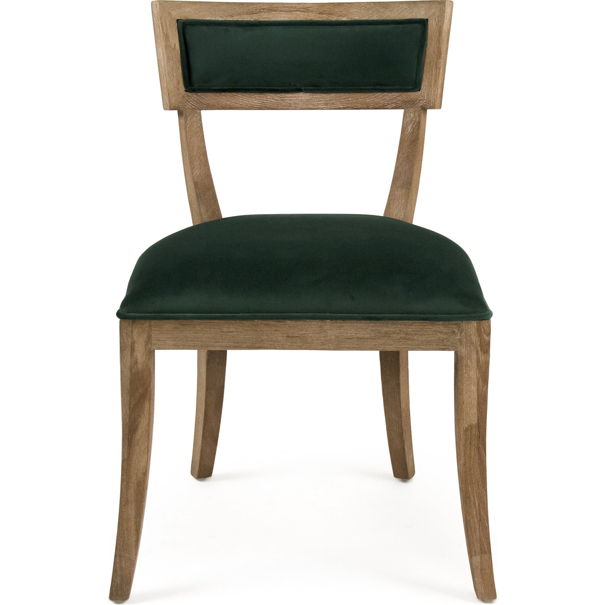 Carvell Side Chair by Zentique in limed gray oak. Made from limed grey oak in a cottage & farmhouse style.