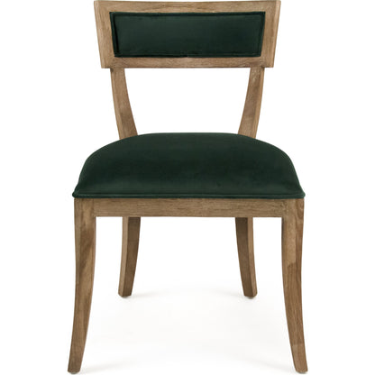 Carvell Side Chair by Zentique in limed gray oak. Made from limed grey oak in a cottage & farmhouse style.