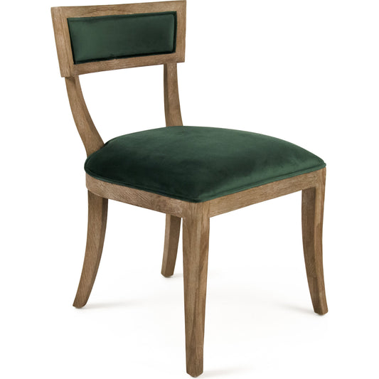 Carvell Side Chair by Zentique in limed gray oak. Made from limed grey oak in a cottage & farmhouse style.