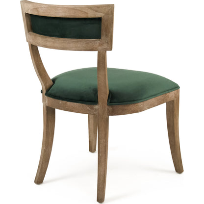 Carvell Side Chair by Zentique in limed gray oak. Made from limed grey oak in a cottage & farmhouse style.