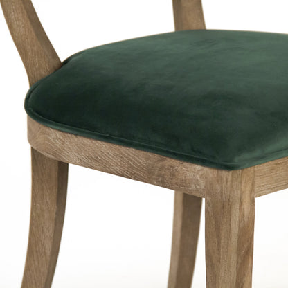 Carvell Side Chair by Zentique in limed gray oak. Made from limed grey oak in a cottage & farmhouse style.