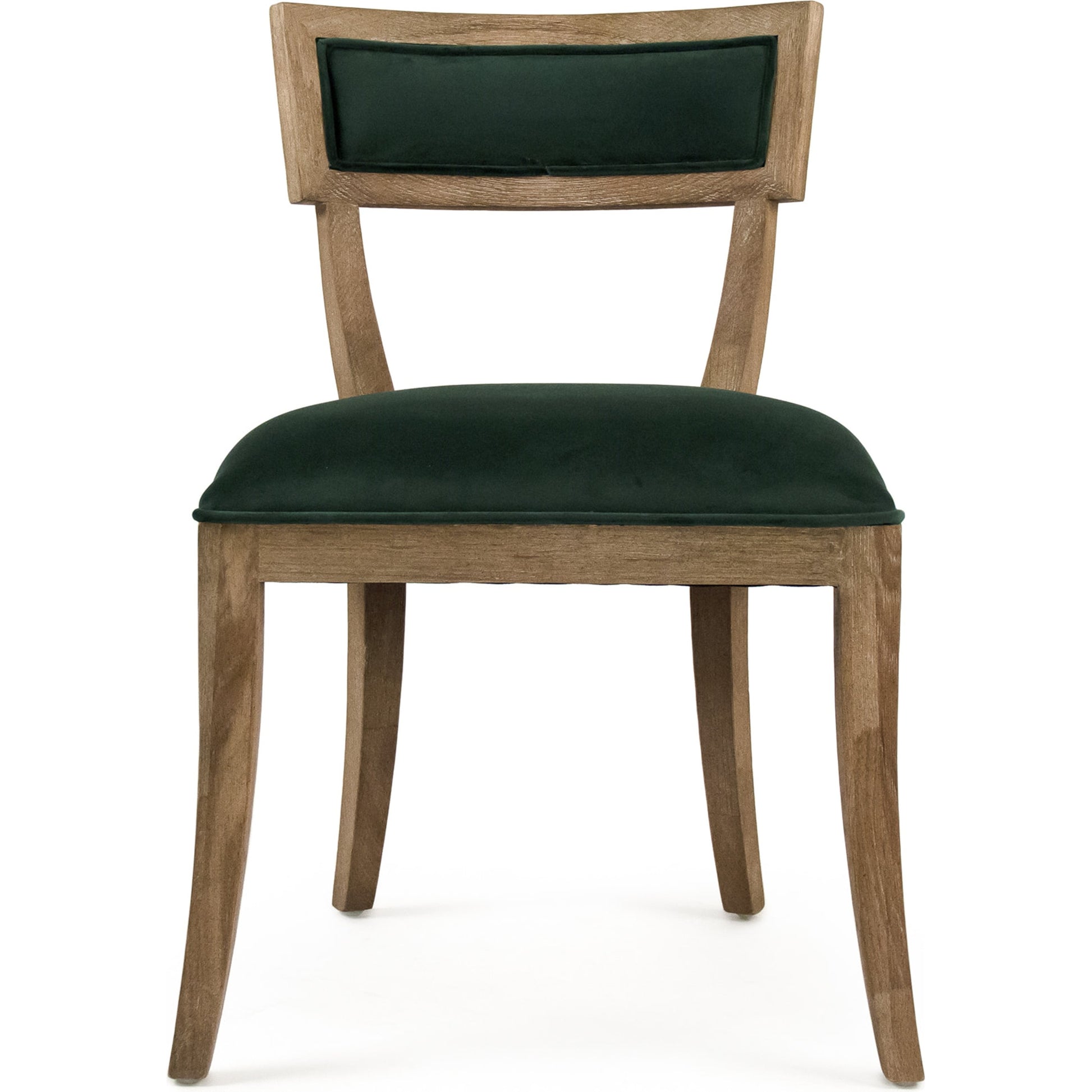 Carvell Side Chair by Zentique in limed gray oak. Made from limed grey oak in a cottage & farmhouse style.