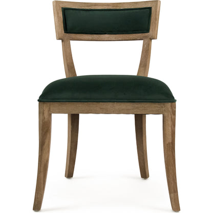 Carvell Side Chair by Zentique in limed gray oak. Made from limed grey oak in a cottage & farmhouse style.