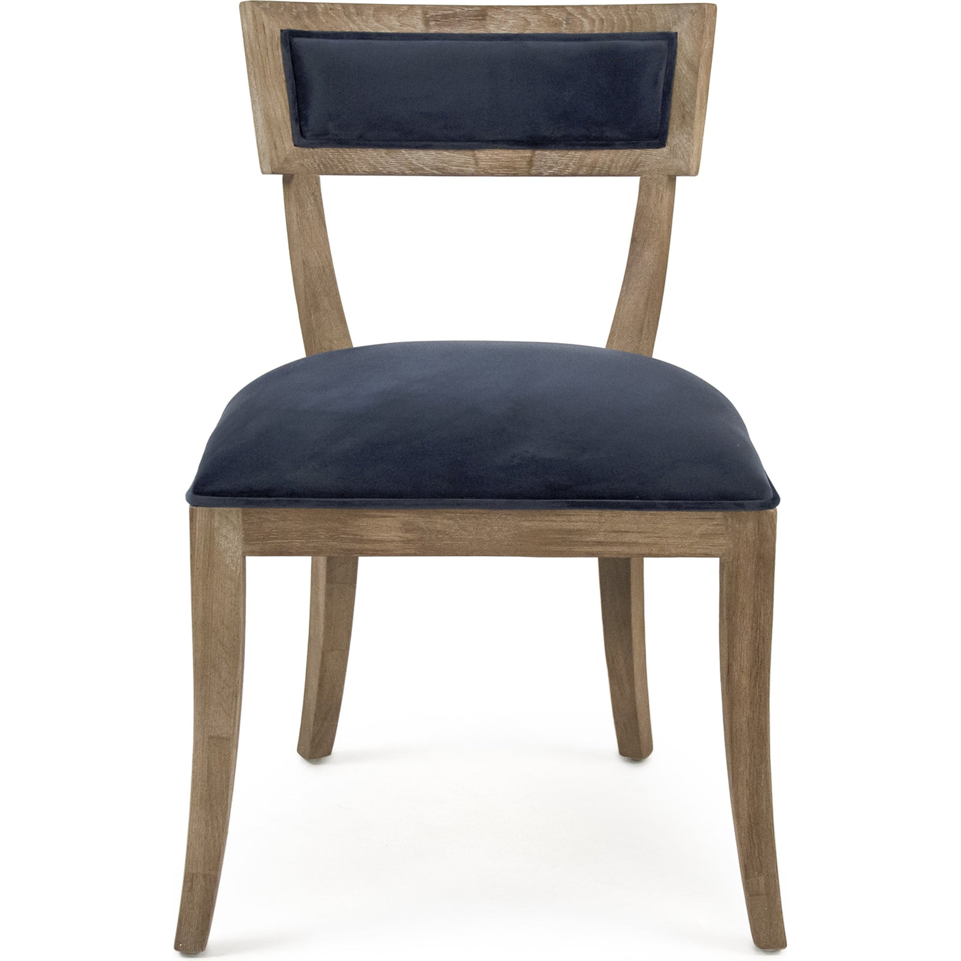 Carvell Side Chair by Zentique in limed gray oak. Made from limed grey oak in a cottage & farmhouse style.