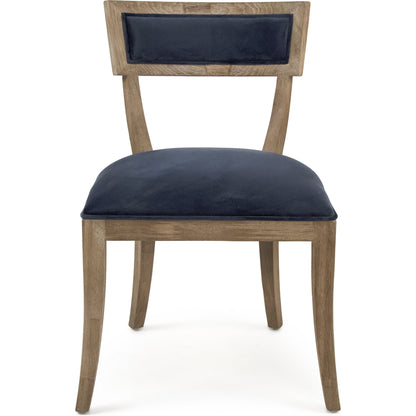 Carvell Side Chair by Zentique in limed gray oak. Made from limed grey oak in a cottage & farmhouse style.