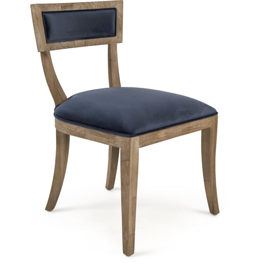 Carvell Side Chair by Zentique in limed gray oak. Made from limed grey oak in a cottage & farmhouse style.