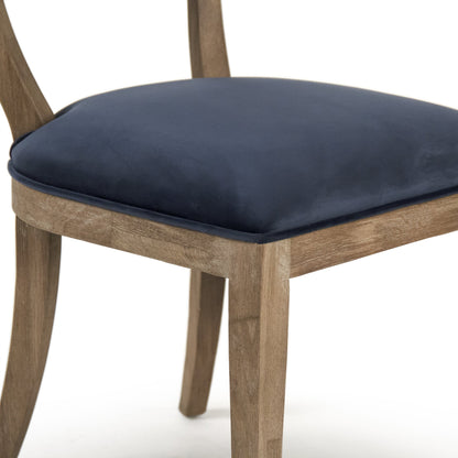 Carvell Side Chair by Zentique in limed gray oak. Made from limed grey oak in a cottage & farmhouse style.