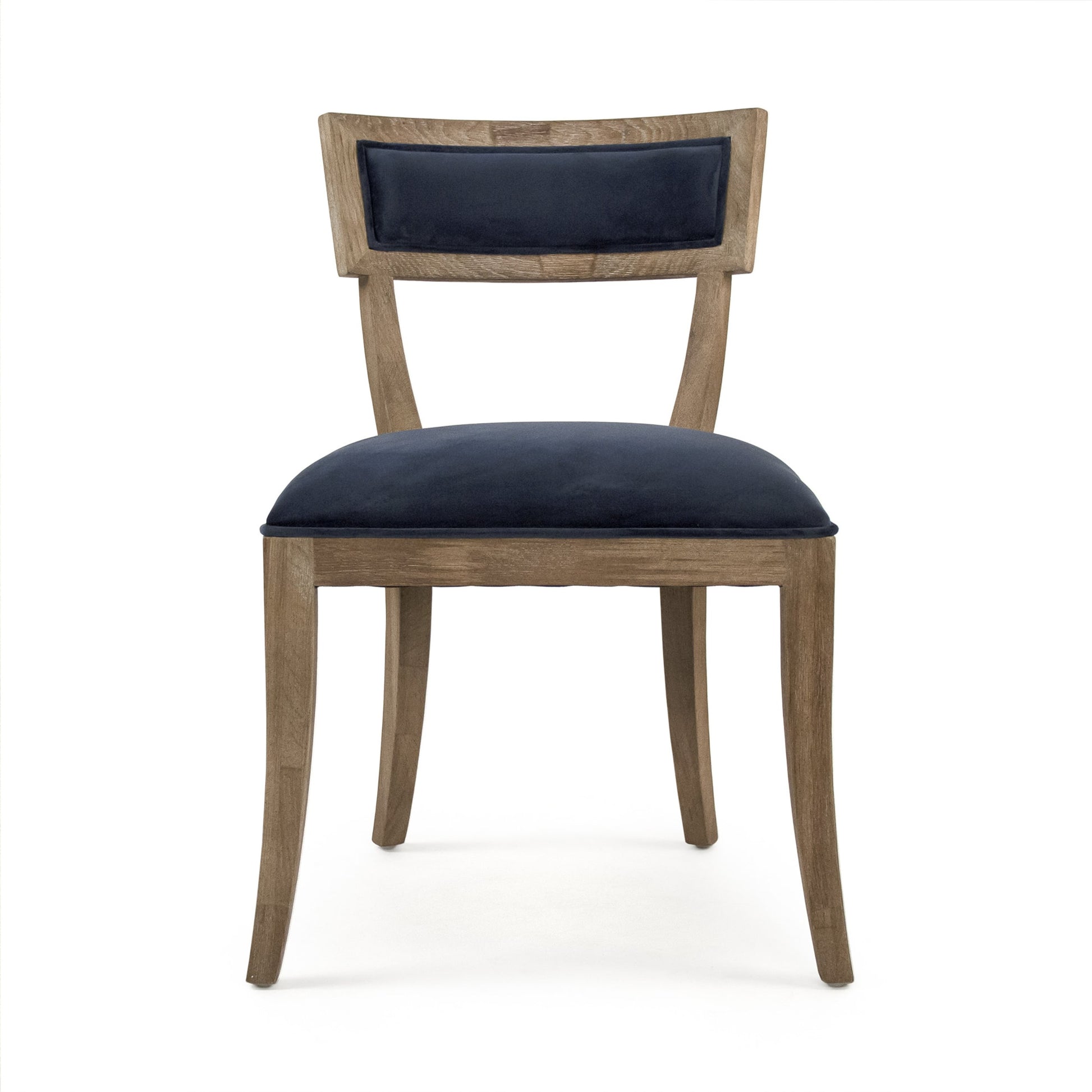 Carvell Side Chair by Zentique in limed gray oak. Made from limed grey oak in a cottage & farmhouse style.