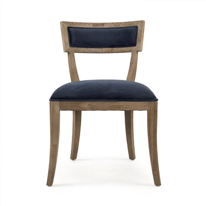 Carvell Side Chair by Zentique in limed gray oak. Made from limed grey oak in a cottage & farmhouse style.