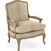 Khaki Linen with Red Stripe / Reclaimed Oak