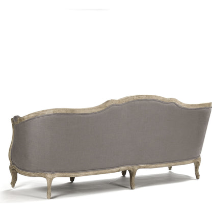 Maison Sofa by Zentique in limed gray oak. Made from limed grey oak in a traditional style.