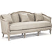 Maison Sofa by Zentique in limed gray oak. Made from limed grey oak in a traditional style.