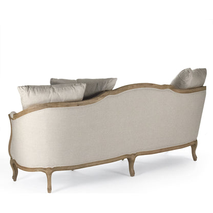 Maison Sofa by Zentique in limed gray oak. Made from limed grey oak in a traditional style.