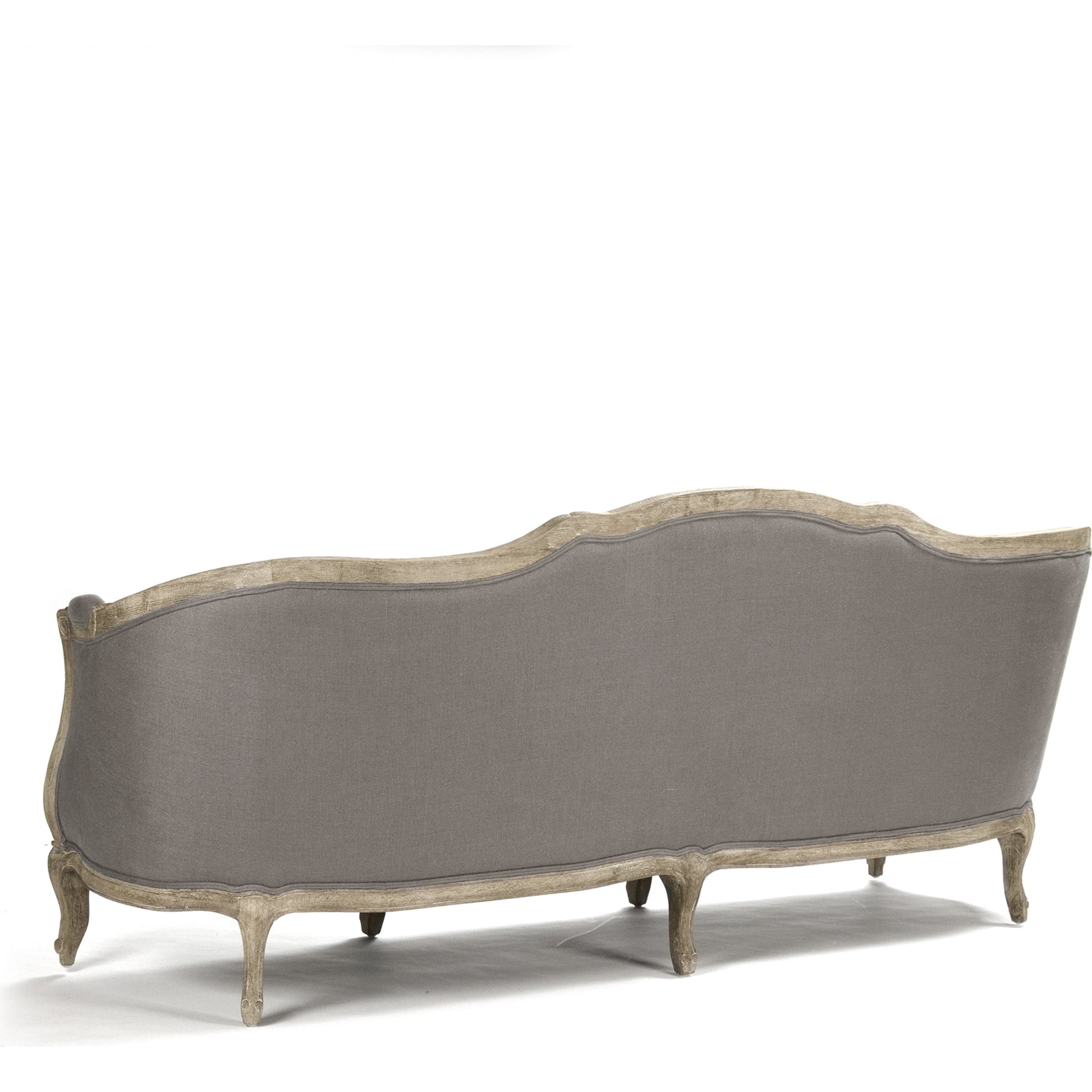Maison Sofa by Zentique in limed gray oak. Made from limed grey oak in a traditional style.