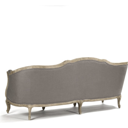 Maison Sofa by Zentique in limed gray oak. Made from limed grey oak in a traditional style.
