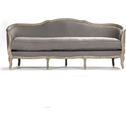 Maison Sofa by Zentique in limed gray oak. Made from limed grey oak in a traditional style.