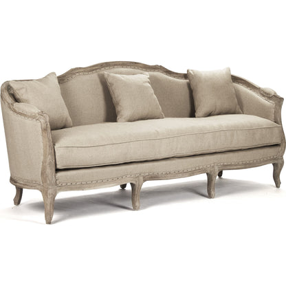 Maison Sofa by Zentique in limed gray oak. Made from limed grey oak in a traditional style.