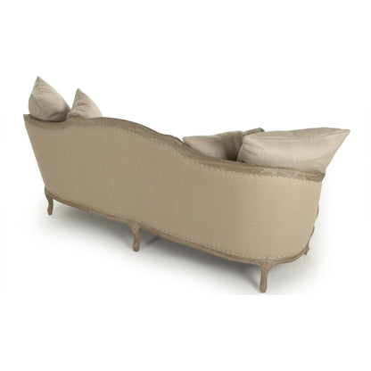 Maison Sofa by Zentique in limed gray oak. Made from limed grey oak in a traditional style.