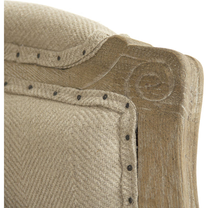 Maison Sofa by Zentique in limed gray oak. Made from limed grey oak in a traditional style.