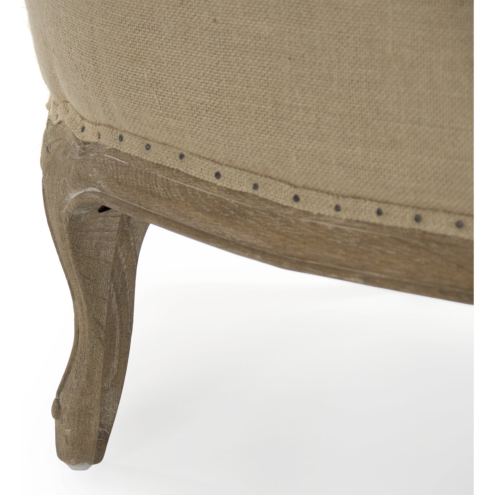 Maison Sofa by Zentique in limed gray oak. Made from limed grey oak in a traditional style.