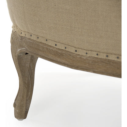 Maison Sofa by Zentique in limed gray oak. Made from limed grey oak in a traditional style.