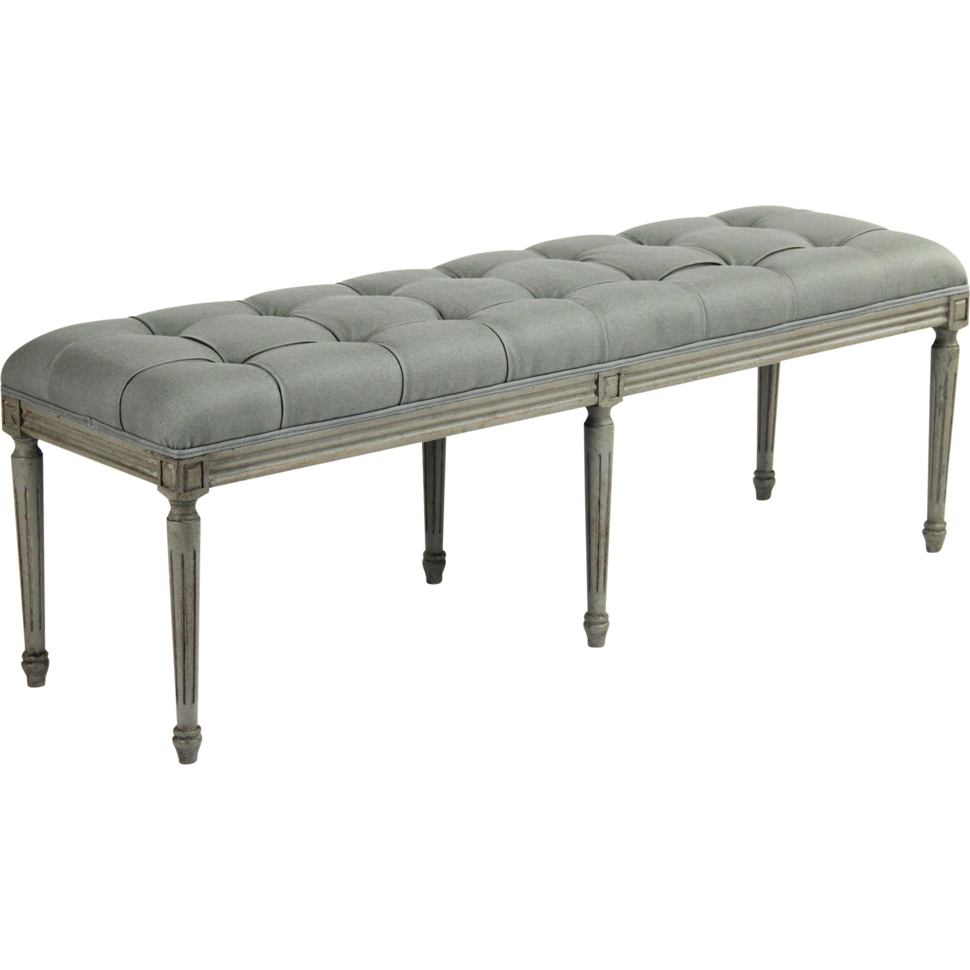 Louis Tufted Bench by Zentique. Made from unique in a traditional style.
