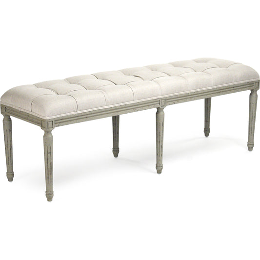 Louis Tufted Bench by Zentique. Made from unique in a traditional style.