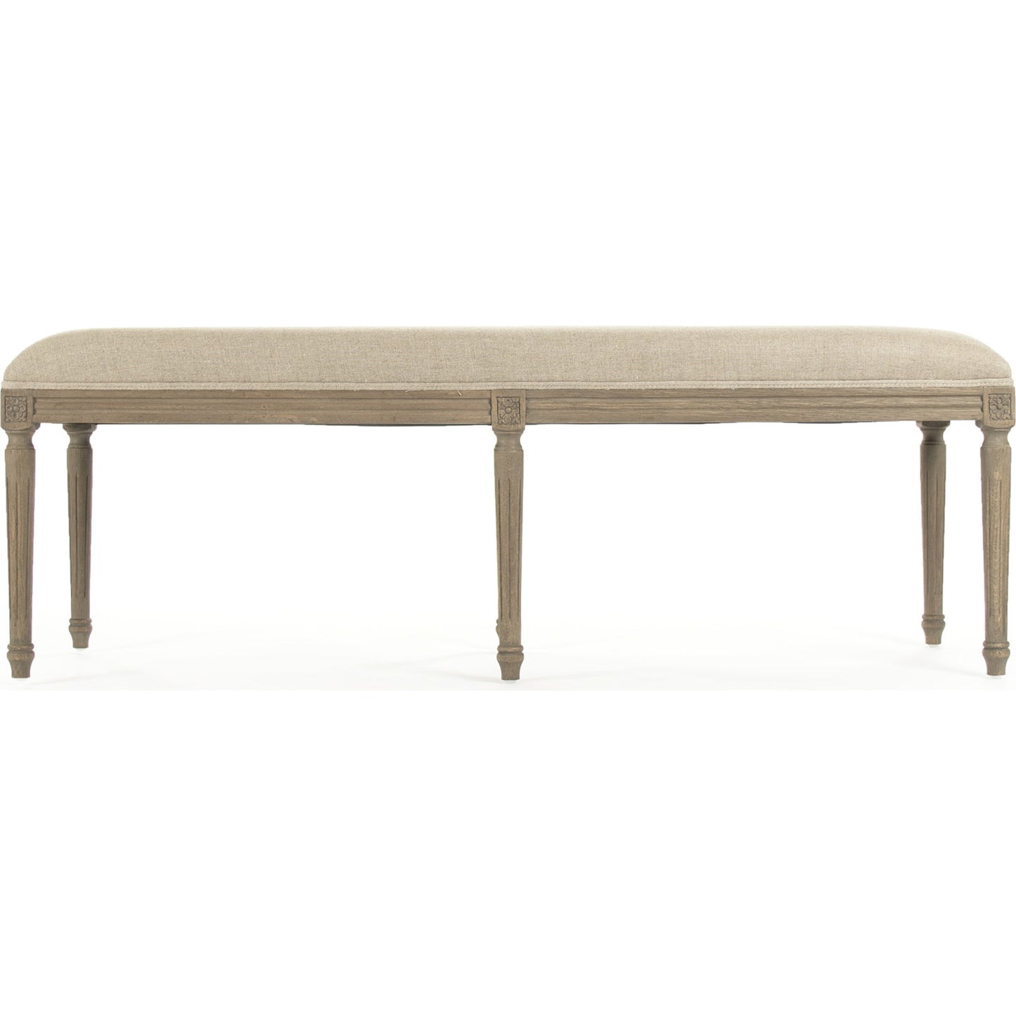 002 S-337633 | Additional Silo | Louis Red Striped Bench by Zentique in khaki linen with red stripe and reclaimed oak. Made from reclaimed oak in a modern style.