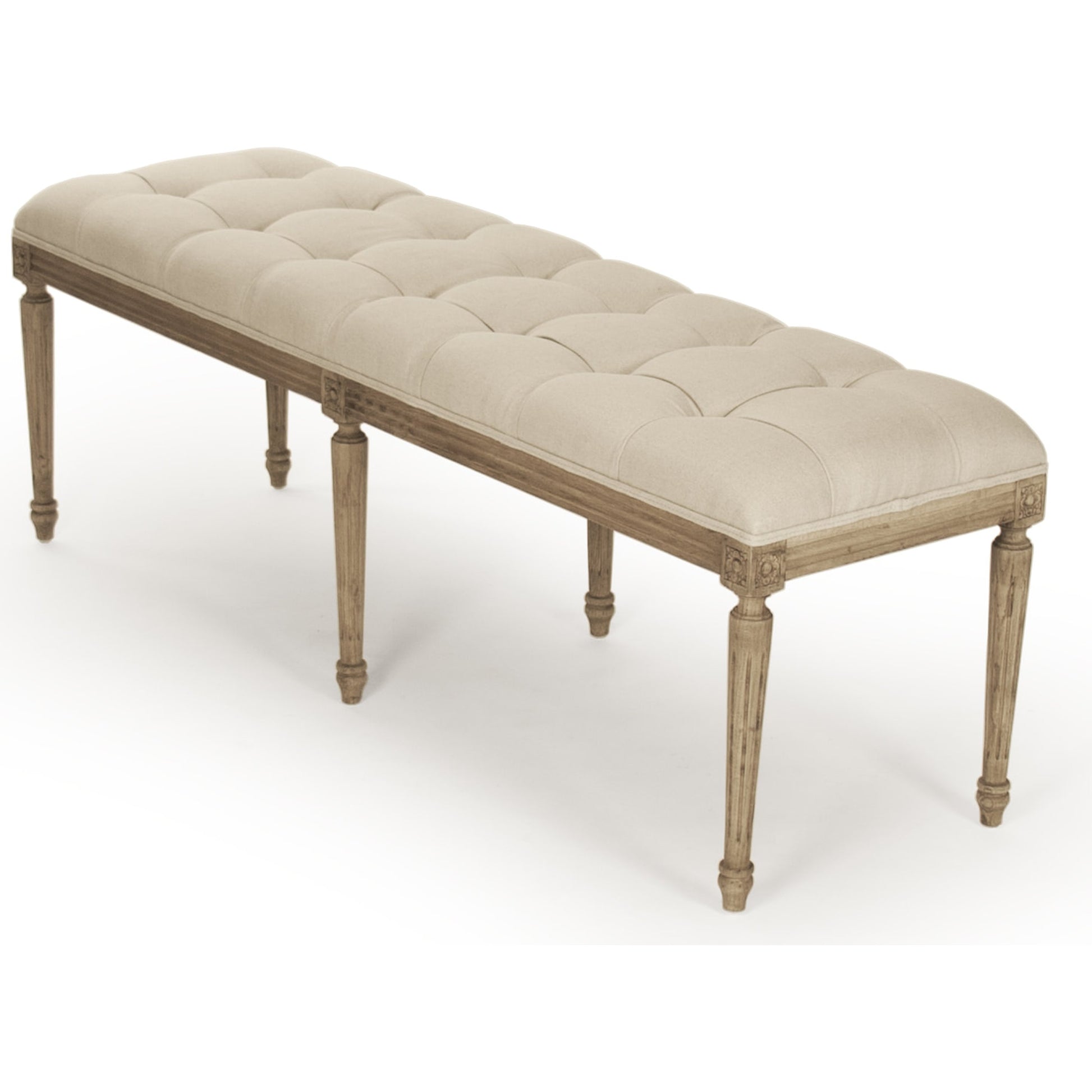 Louis Tufted Bench by Zentique. Made from unique in a traditional style.