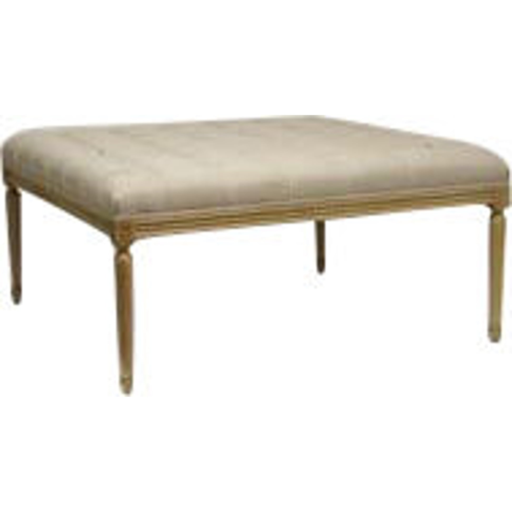 Louis Tufted Ottoman by Zentique in natural oak. Made from natural oak in a traditional style.