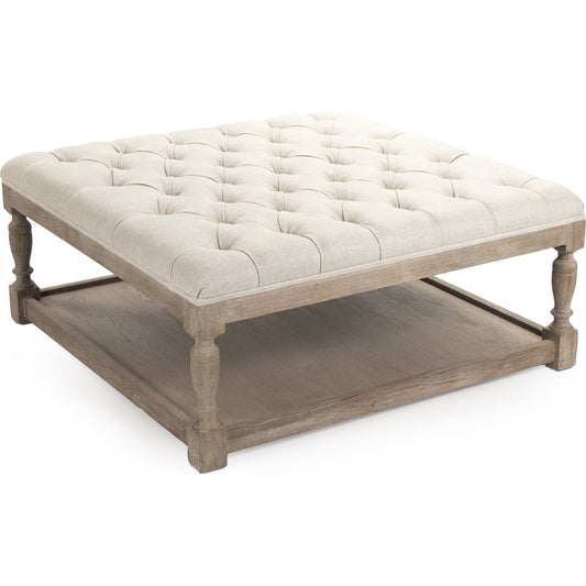 Square Tufted Ottoman by Zentique. Made from unique in a traditional style.