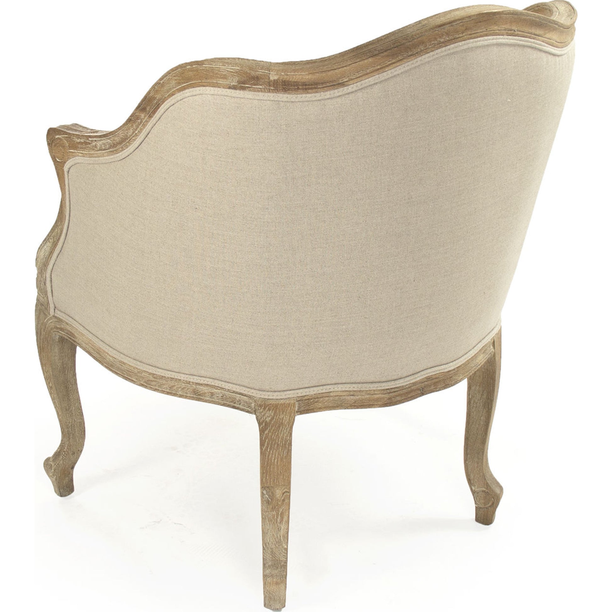 Pierre Club Chair by Zentique in limed gray oak. Made from limed grey oak in a traditional style.