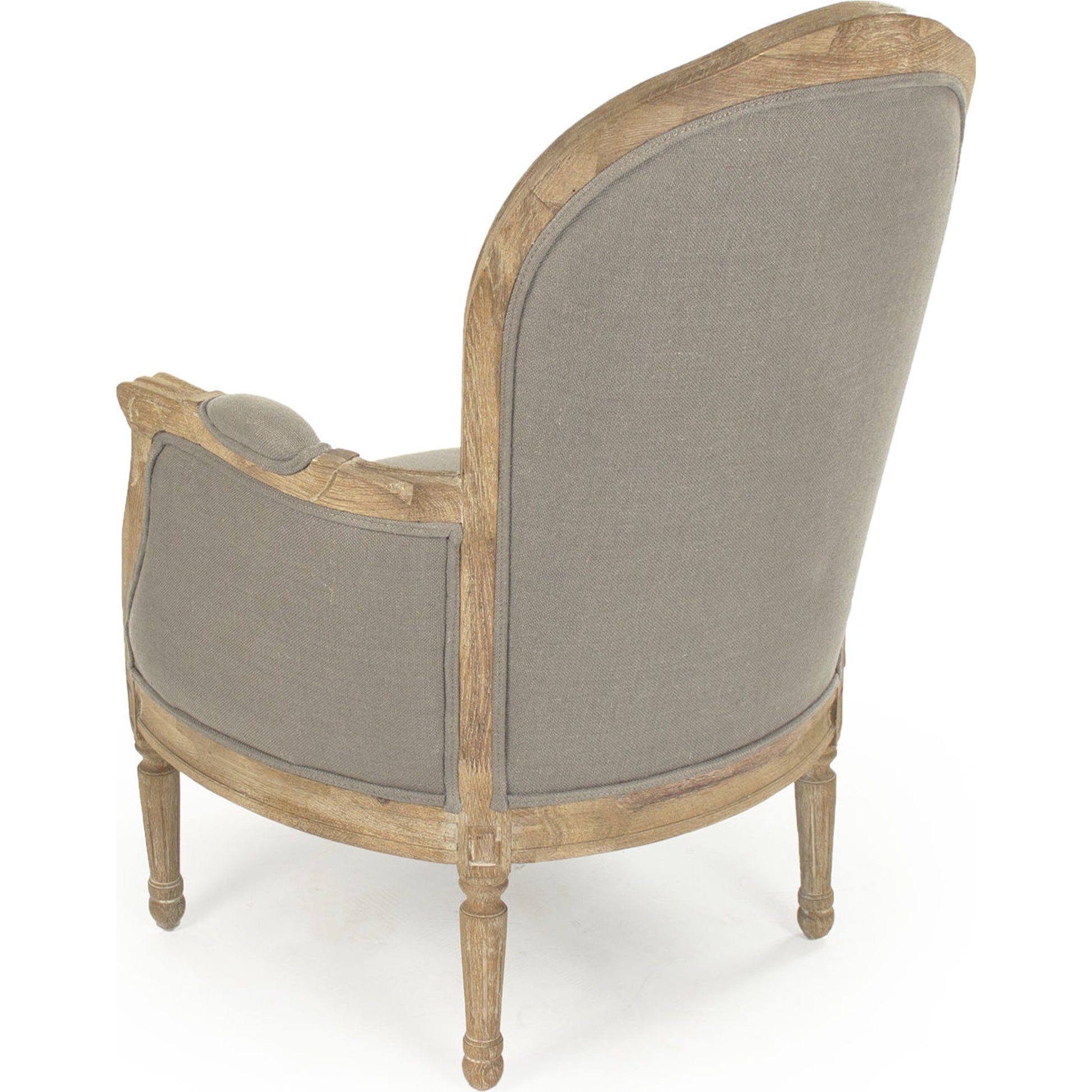 Pascal Club Chair by Zentique in limed gray oak. Made from limed grey oak in a transitional style.
