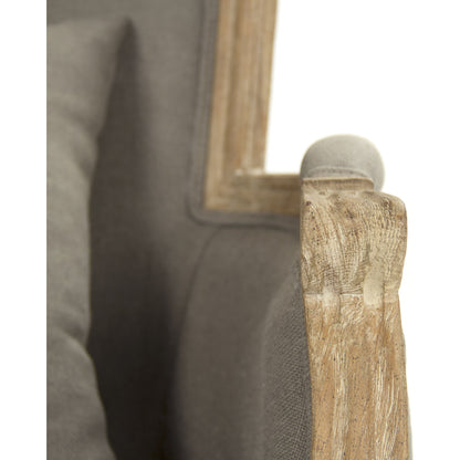 Pascal Club Chair by Zentique in limed gray oak. Made from limed grey oak in a transitional style.