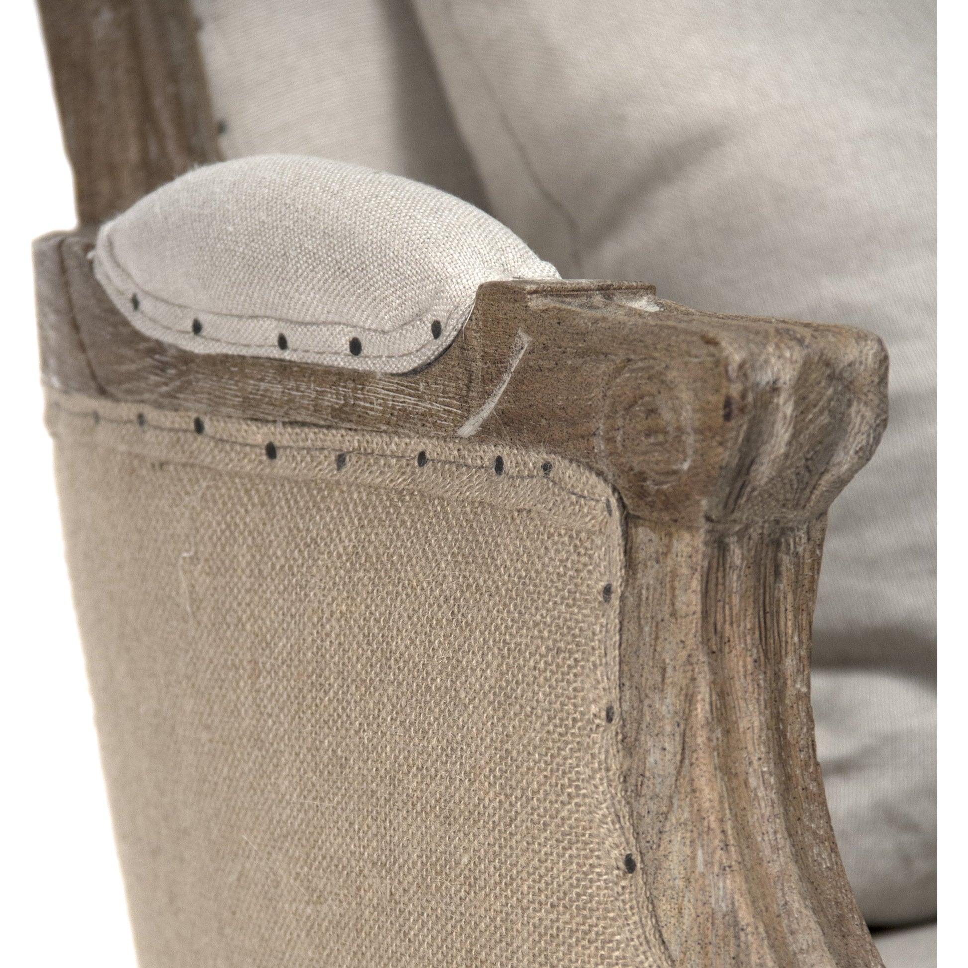 Pascal Club Chair by Zentique in limed gray oak. Made from limed grey oak in a transitional style.