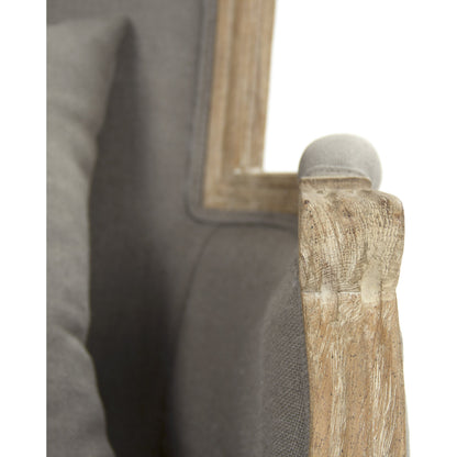Pascal Club Chair by Zentique in limed gray oak. Made from limed grey oak in a transitional style.