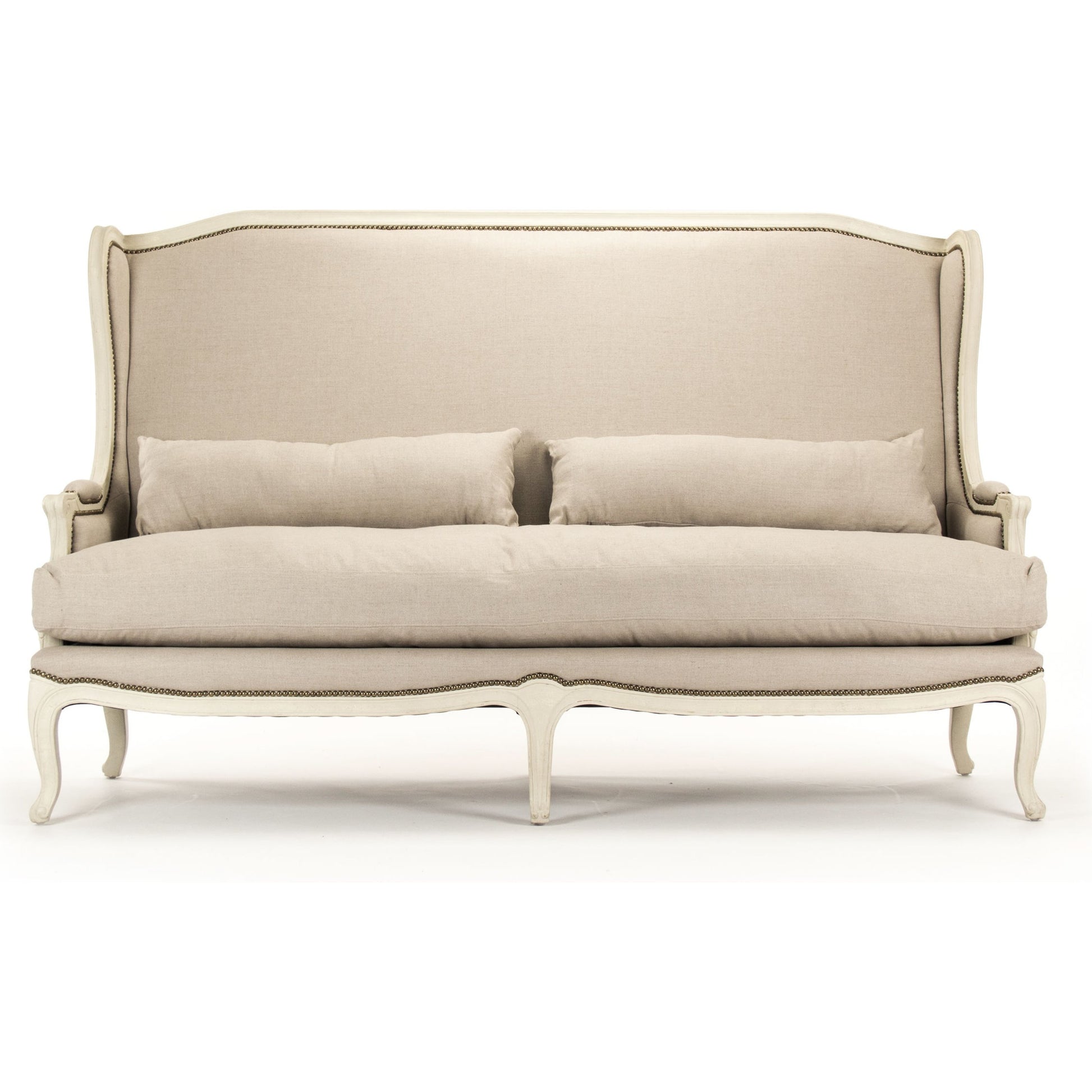 Leon Sofa by Zentique. Made from limed grey oak in a traditional style.