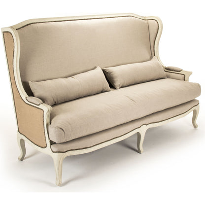 Leon Sofa by Zentique. Made from limed grey oak in a traditional style.