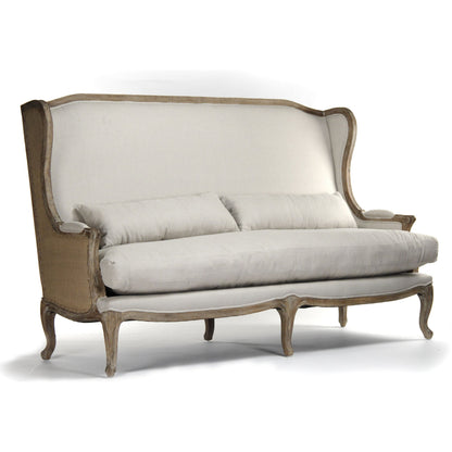 Leon Sofa by Zentique. Made from limed grey oak in a traditional style.
