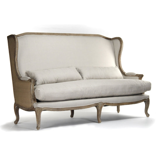 Leon Sofa by Zentique. Made from limed grey oak in a traditional style.
