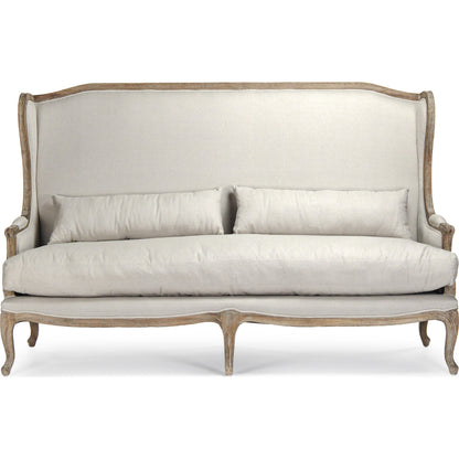 Leon Sofa by Zentique. Made from limed grey oak in a traditional style.