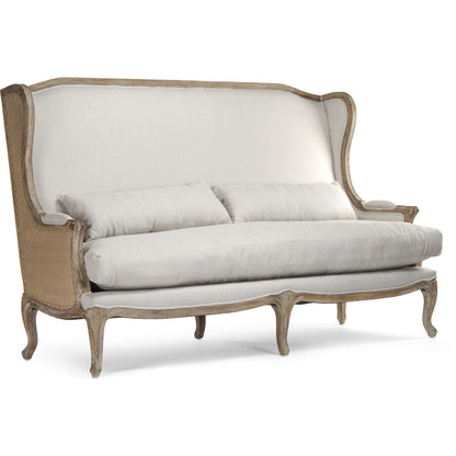 Leon Sofa by Zentique. Made from limed grey oak in a traditional style.