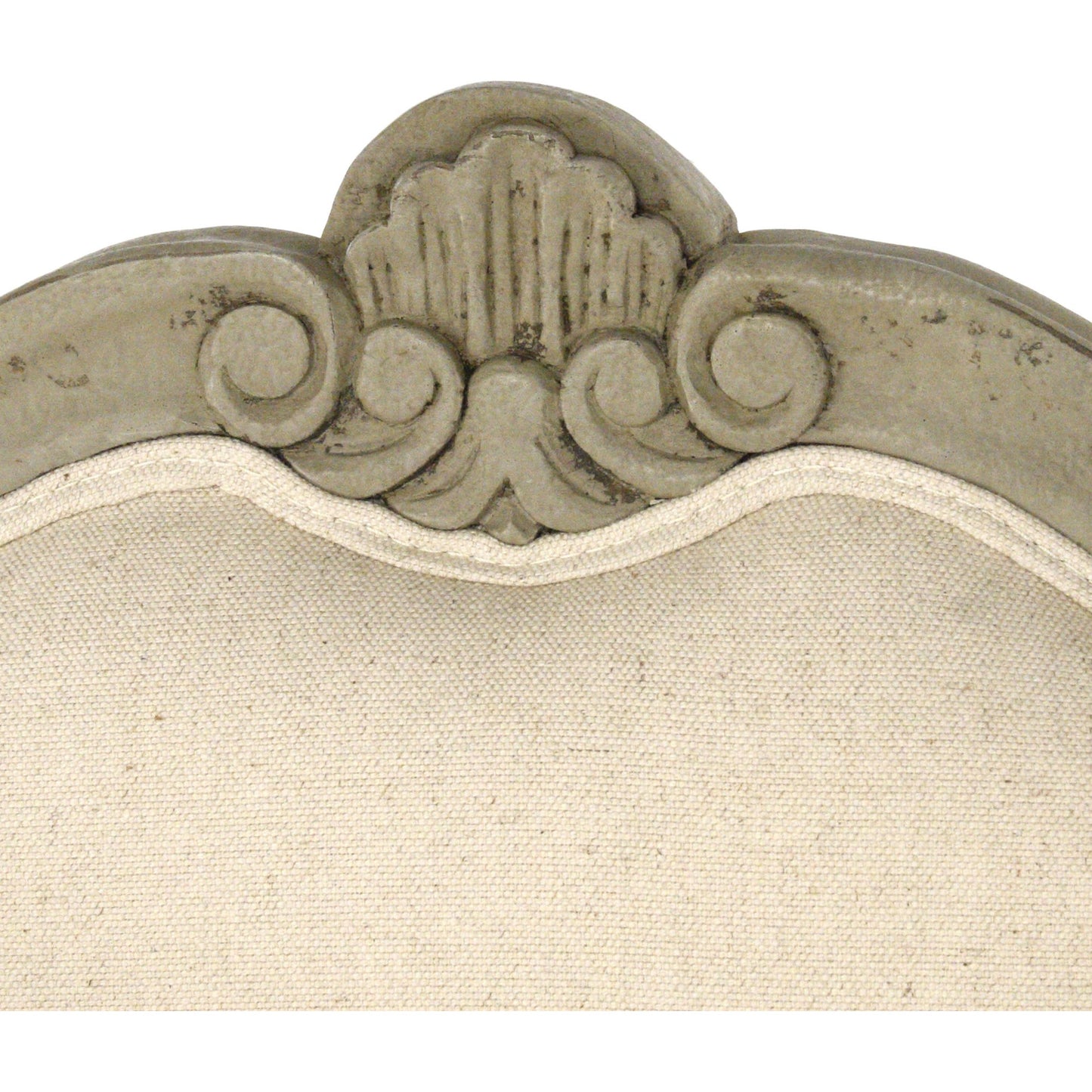 003 S-336484 | Additional Silo | Adele Settee by Zentique in off-white cotton, jute and faux olive green birch. Made from faux olive green birch in a cottage & farmhouse style.