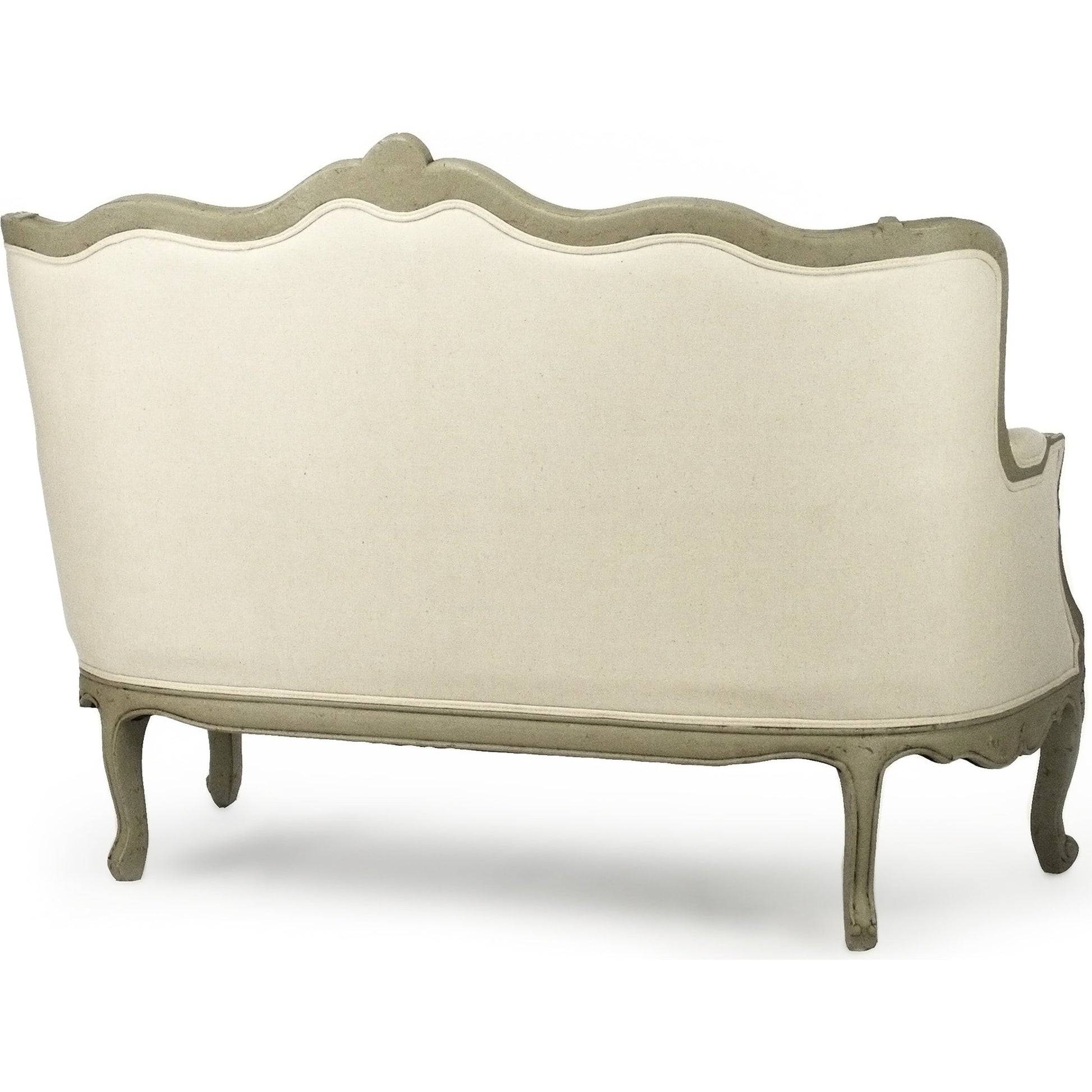 Adele Chair by Zentique in off-white cotton and faux olive green birch. Made from faux olive green birch in a cottage & farmhouse style.