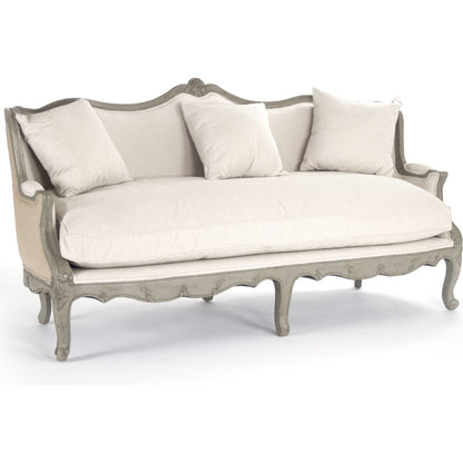 Adele Sofa by Zentique in faux olive green birch. Made from faux olive green birch in a traditional style.