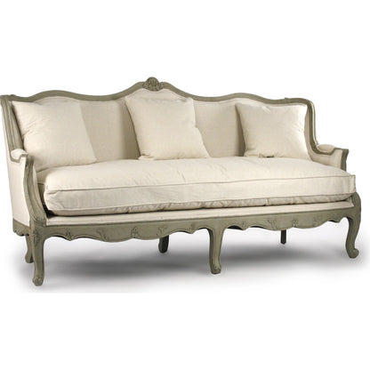 Adele Sofa by Zentique in faux olive green birch. Made from faux olive green birch in a traditional style.