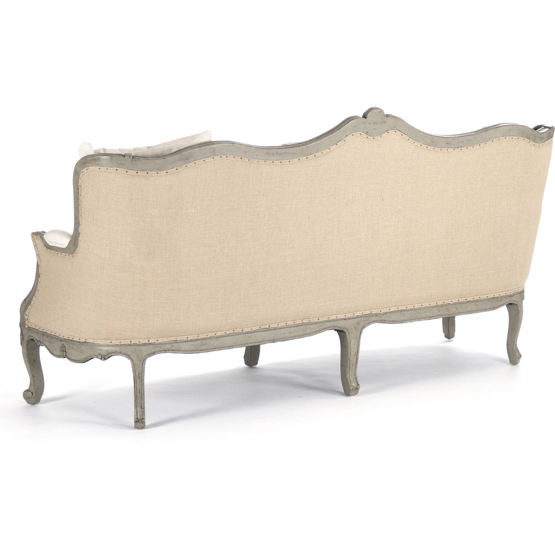 Adele Sofa by Zentique in faux olive green birch. Made from faux olive green birch in a traditional style.